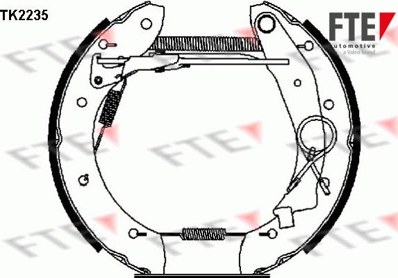 FTE 9110022 - Комплект спирачна челюст vvparts.bg