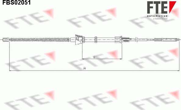 FTE FBS02051 - Жило, ръчна спирачка vvparts.bg