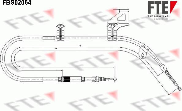 FTE FBS02064 - Жило, ръчна спирачка vvparts.bg