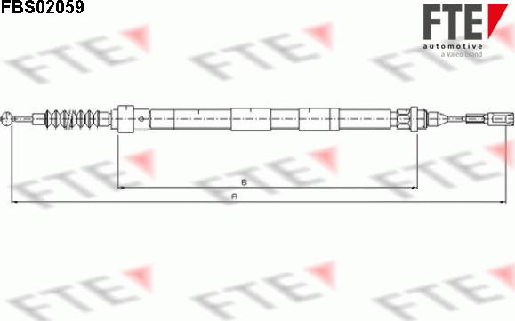 FTE FBS02059 - Жило, ръчна спирачка vvparts.bg