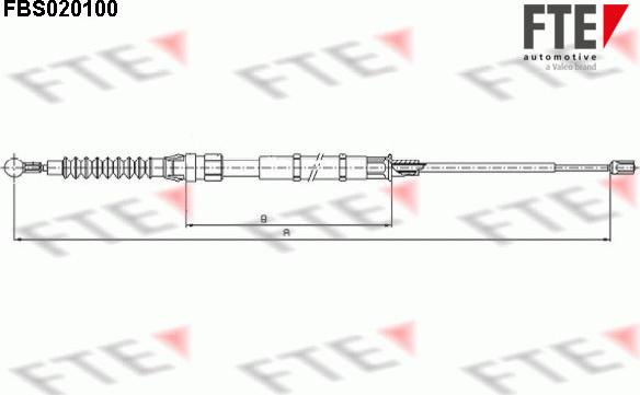 FTE 9250004 - Жило, ръчна спирачка vvparts.bg