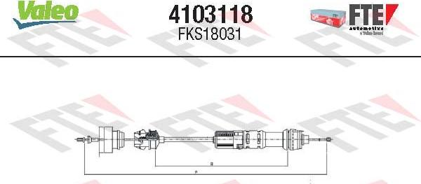 FTE 4103118 - Въжен механизъм, задействане на съединителя vvparts.bg