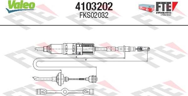 FTE 4103202 - Въжен механизъм, задействане на съединителя vvparts.bg