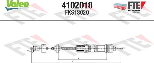 FTE 4102018 - Въжен механизъм, задействане на съединителя vvparts.bg