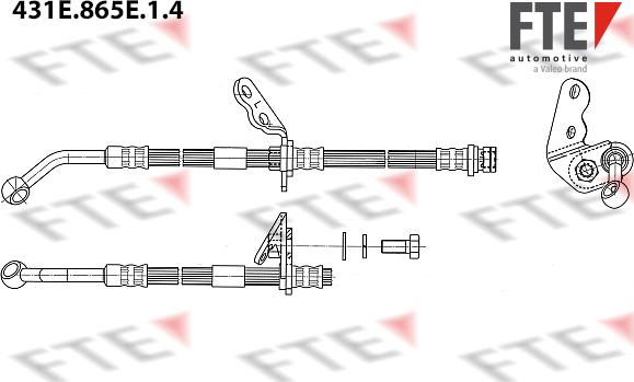 FTE 431E.865E.1.4 - Спирачен маркуч vvparts.bg