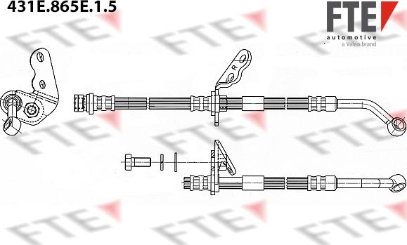 FTE 431E.865E.1.5 - Спирачен маркуч vvparts.bg