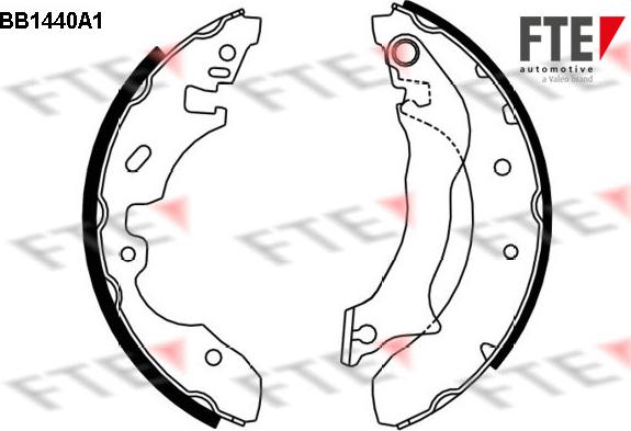FTE BB1440A1 - Комплект спирачна челюст vvparts.bg