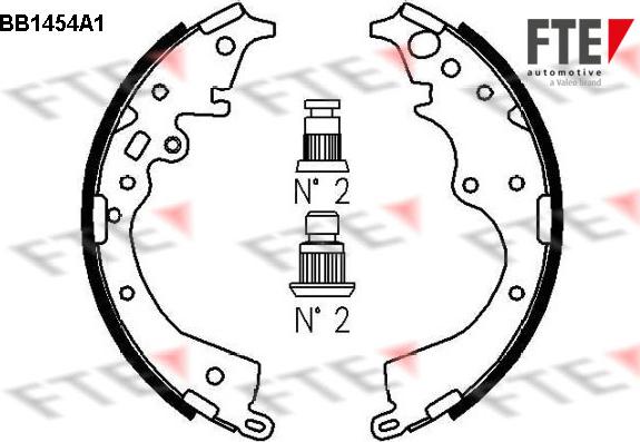 FTE BB1454A1 - Комплект спирачна челюст vvparts.bg