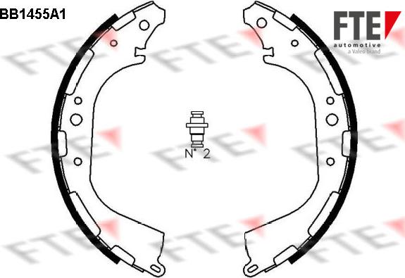 FTE BB1455A1 - Комплект спирачна челюст vvparts.bg