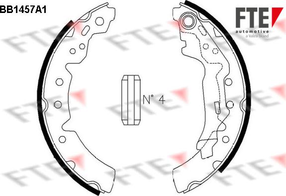 FTE BB1457A1 - Комплект спирачна челюст vvparts.bg