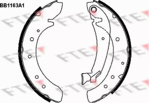 FTE BB1163A1 - Комплект спирачна челюст vvparts.bg