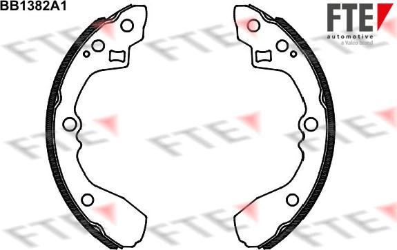 FTE BB1382A1 - Комплект спирачна челюст vvparts.bg