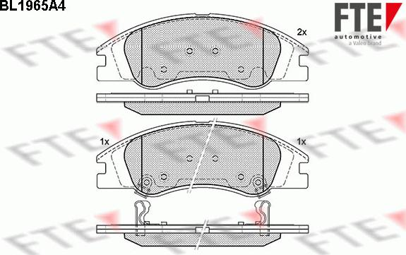 FTE BL1965A4 - Комплект спирачно феродо, дискови спирачки vvparts.bg