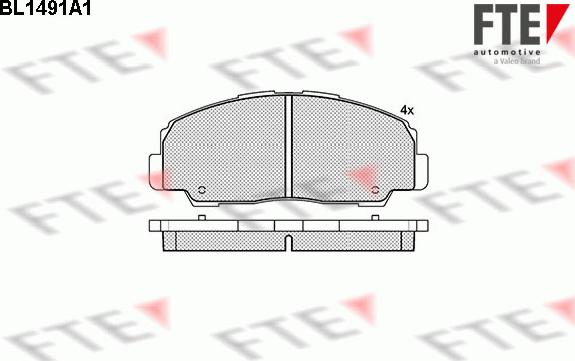 FTE BL1491A1 - Комплект спирачно феродо, дискови спирачки vvparts.bg