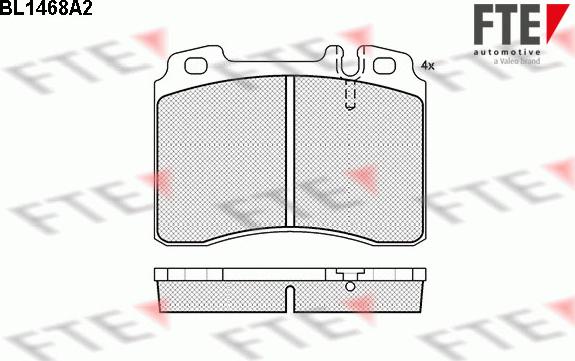 FTE BL1468A2 - Комплект спирачно феродо, дискови спирачки vvparts.bg