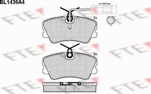 FTE BL1436A4 - Комплект спирачно феродо, дискови спирачки vvparts.bg