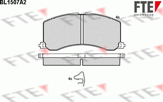 FTE BL1507A2 - Комплект спирачно феродо, дискови спирачки vvparts.bg