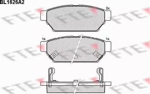 FTE BL1626A2 - Комплект спирачно феродо, дискови спирачки vvparts.bg