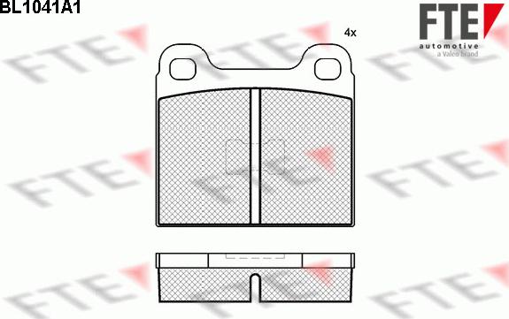 FTE BL1041A1 - Комплект спирачно феродо, дискови спирачки vvparts.bg