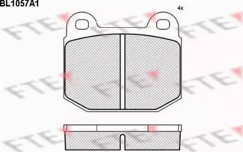 FTE BL1057A1 - Комплект спирачно феродо, дискови спирачки vvparts.bg