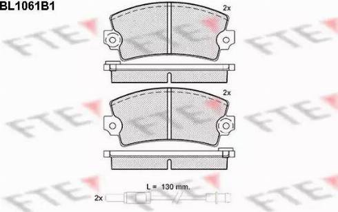 FTE BL1061B1 - Комплект спирачно феродо, дискови спирачки vvparts.bg