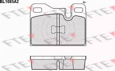 FTE BL1085A2 - Комплект спирачно феродо, дискови спирачки vvparts.bg