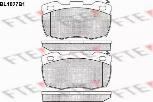 FTE BL1027B1 - Комплект спирачно феродо, дискови спирачки vvparts.bg