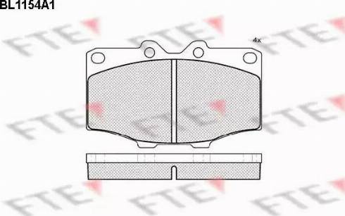 FTE BL1154A1 - Комплект спирачно феродо, дискови спирачки vvparts.bg