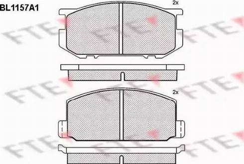 FTE BL1157A1 - Комплект спирачно феродо, дискови спирачки vvparts.bg