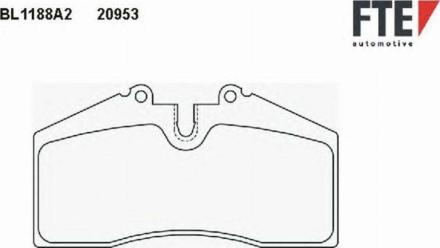 FTE BL1188A2 - Комплект спирачно феродо, дискови спирачки vvparts.bg