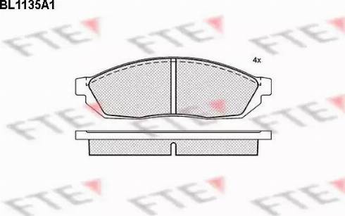 FTE BL1135A1 - Комплект спирачно феродо, дискови спирачки vvparts.bg