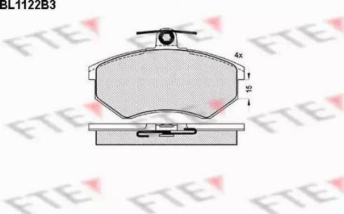 FTE BL1122B3 - Комплект спирачно феродо, дискови спирачки vvparts.bg