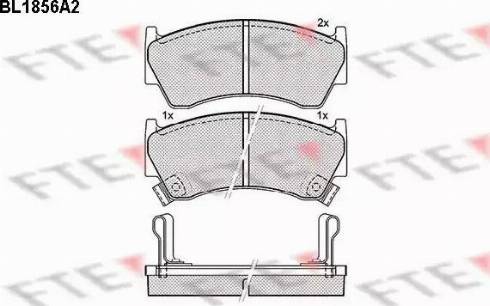 FTE BL1856A2 - Комплект спирачно феродо, дискови спирачки vvparts.bg