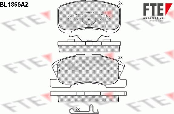 FTE BL1865A2 - Комплект спирачно феродо, дискови спирачки vvparts.bg