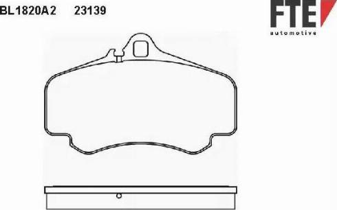 FTE BL1820A2 - Комплект спирачно феродо, дискови спирачки vvparts.bg