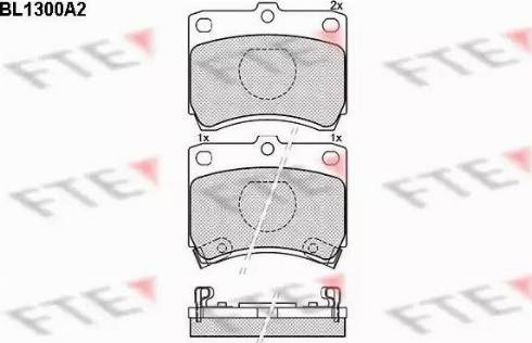 FTE BL1300A2 - Комплект спирачно феродо, дискови спирачки vvparts.bg