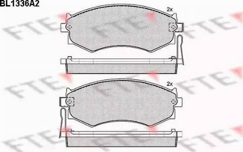 FTE BL1336A2 - Комплект спирачно феродо, дискови спирачки vvparts.bg