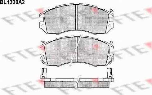 FTE BL1330A2 - Комплект спирачно феродо, дискови спирачки vvparts.bg