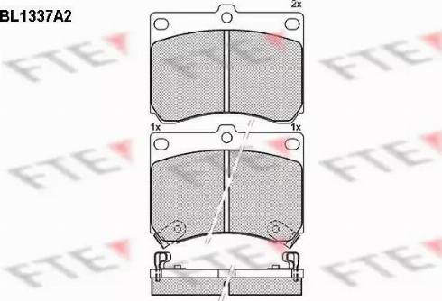 FTE BL1337A2 - Комплект спирачно феродо, дискови спирачки vvparts.bg