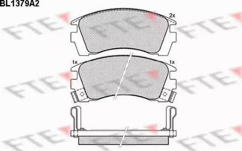 FTE BL1379A2 - Комплект спирачно феродо, дискови спирачки vvparts.bg