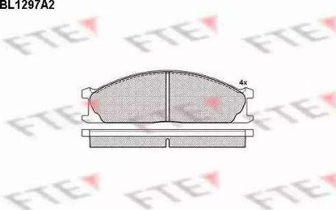 FTE BL1297A2 - Комплект спирачно феродо, дискови спирачки vvparts.bg