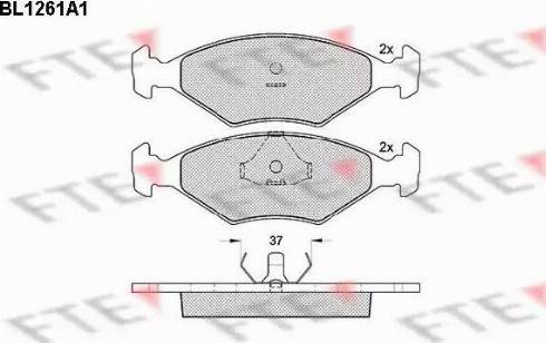 FTE BL1261A1 - Комплект спирачно феродо, дискови спирачки vvparts.bg