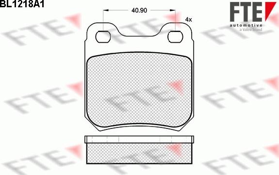 FTE BL1218A1 - Комплект спирачно феродо, дискови спирачки vvparts.bg