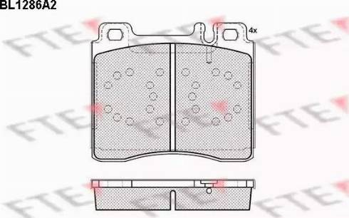 FTE BL1286A2 - Комплект спирачно феродо, дискови спирачки vvparts.bg