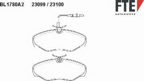 FTE BL1780A2 - Комплект спирачно феродо, дискови спирачки vvparts.bg