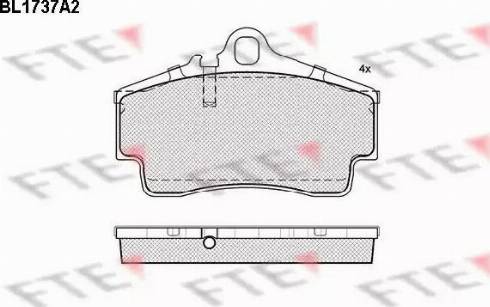 FTE BL1737A2 - Комплект спирачно феродо, дискови спирачки vvparts.bg