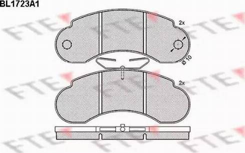 FTE BL1723A1 - Комплект спирачно феродо, дискови спирачки vvparts.bg