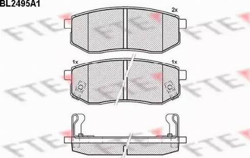 FTE BL2495A1 - Комплект спирачно феродо, дискови спирачки vvparts.bg