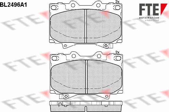 FTE BL2496A1 - Комплект спирачно феродо, дискови спирачки vvparts.bg