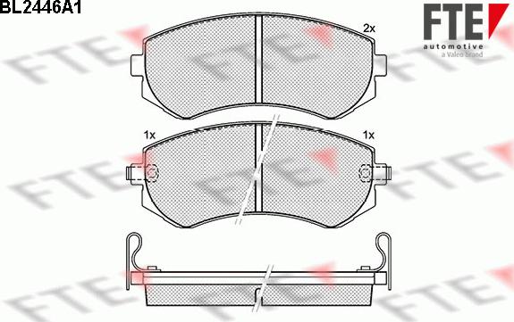 FTE BL2446A1 - Комплект спирачно феродо, дискови спирачки vvparts.bg